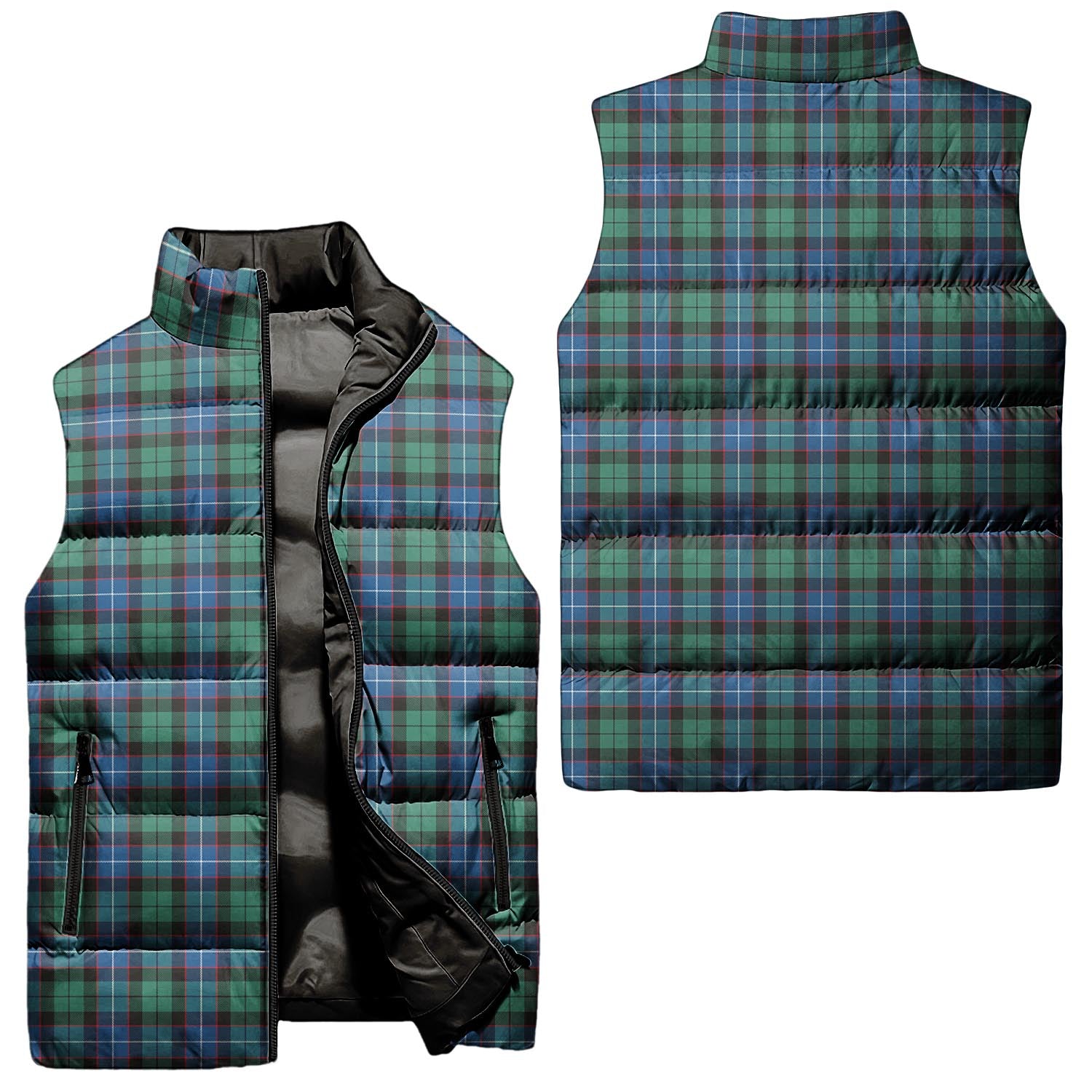 Hunter Ancient Tartan Sleeveless Puffer Jacket Unisex - Tartanvibesclothing