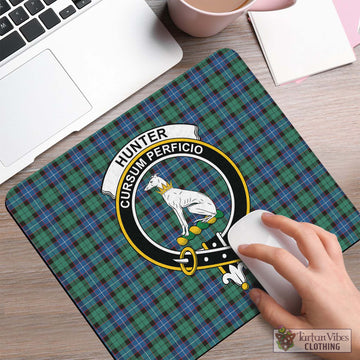 Hunter Ancient Tartan Mouse Pad with Family Crest