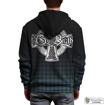 Hunter Ancient Tartan Hoodie Featuring Alba Gu Brath Family Crest Celtic Inspired