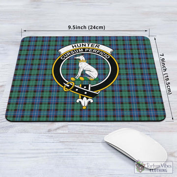 Hunter Ancient Tartan Mouse Pad with Family Crest