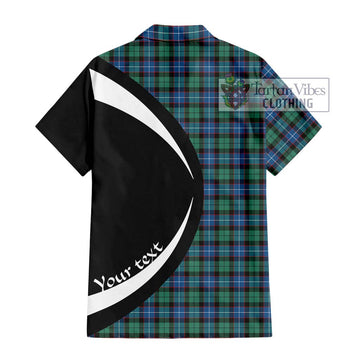 Hunter Ancient Tartan Short Sleeve Button Up with Family Crest Circle Style