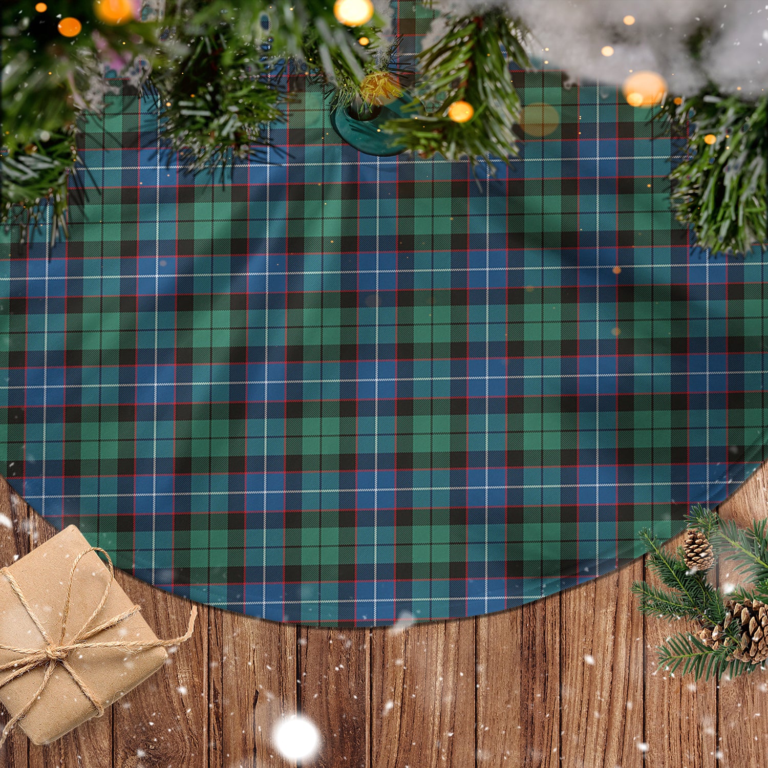 Hunter Ancient Tartan Christmas Tree Skirt - Tartanvibesclothing