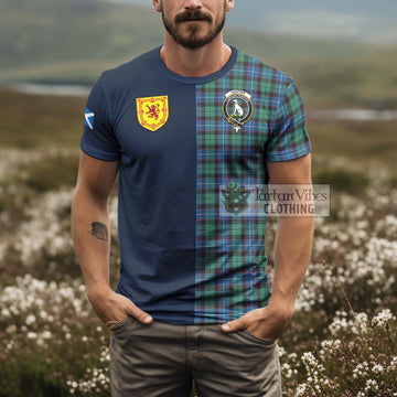 Hunter Ancient Tartan T-Shirt Alba with Scottish Lion Royal Arm Half Style