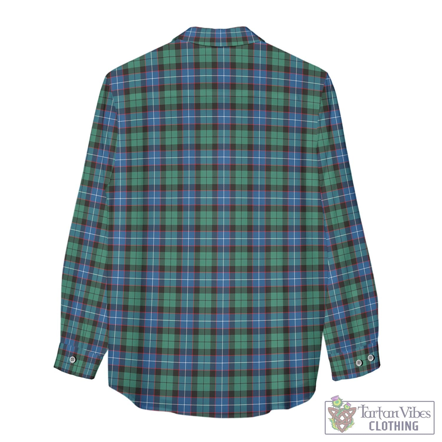 Tartan Vibes Clothing Hunter Ancient Tartan Womens Casual Shirt with Family Crest