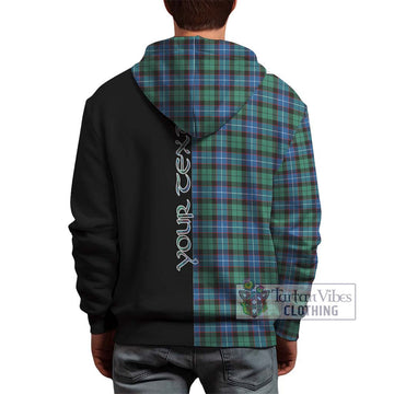 Hunter Ancient Tartan Hoodie with Family Crest and Half Of Me Style