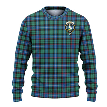 Hunter Ancient Tartan Ugly Sweater with Family Crest