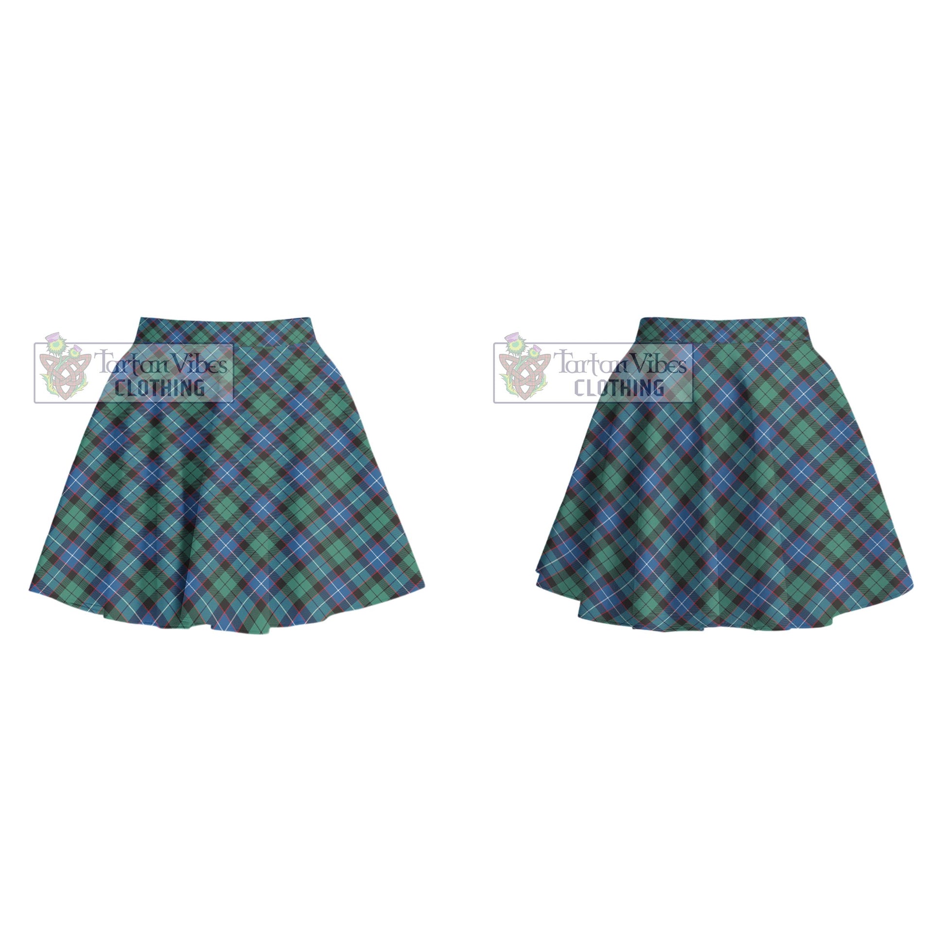 Tartan Vibes Clothing Hunter Ancient Tartan Women's Plated Mini Skirt