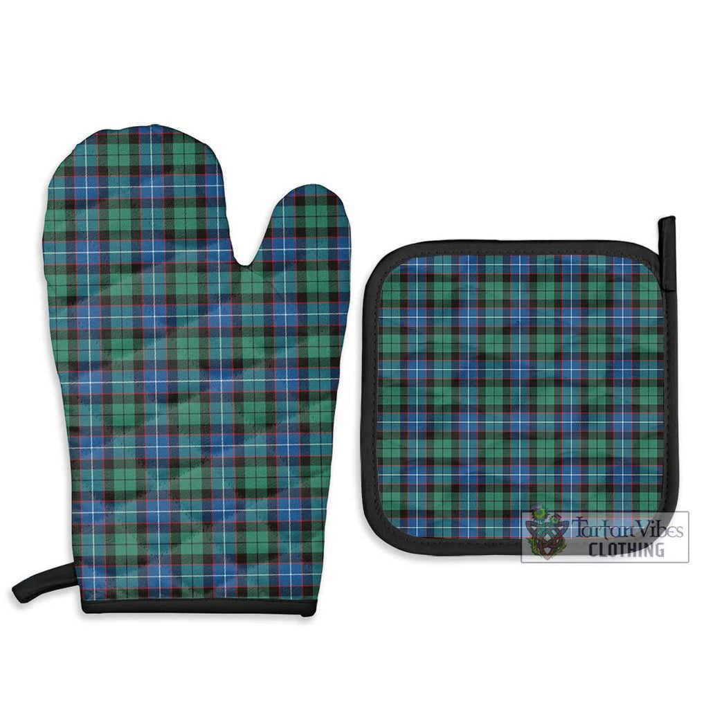 Hunter Ancient Tartan Combo Oven Mitt & Pot-Holder Combo 1 Oven Mitt & 2 Pot-Holder Black - Tartan Vibes Clothing