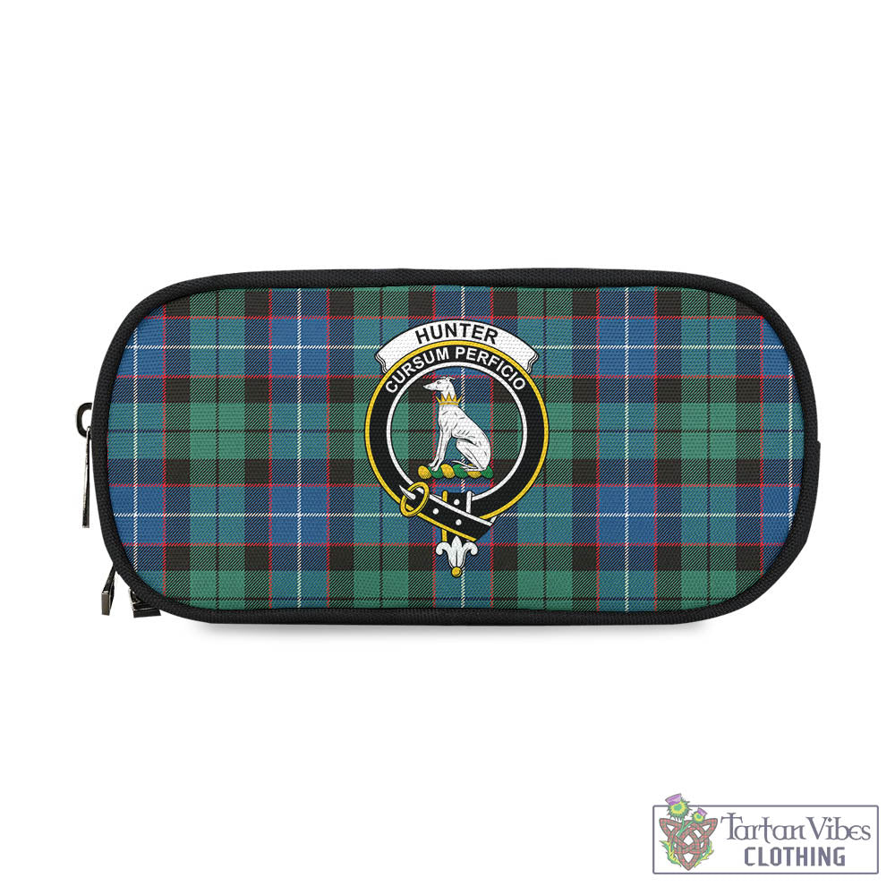 Tartan Vibes Clothing Hunter Ancient Tartan Pen and Pencil Case with Family Crest