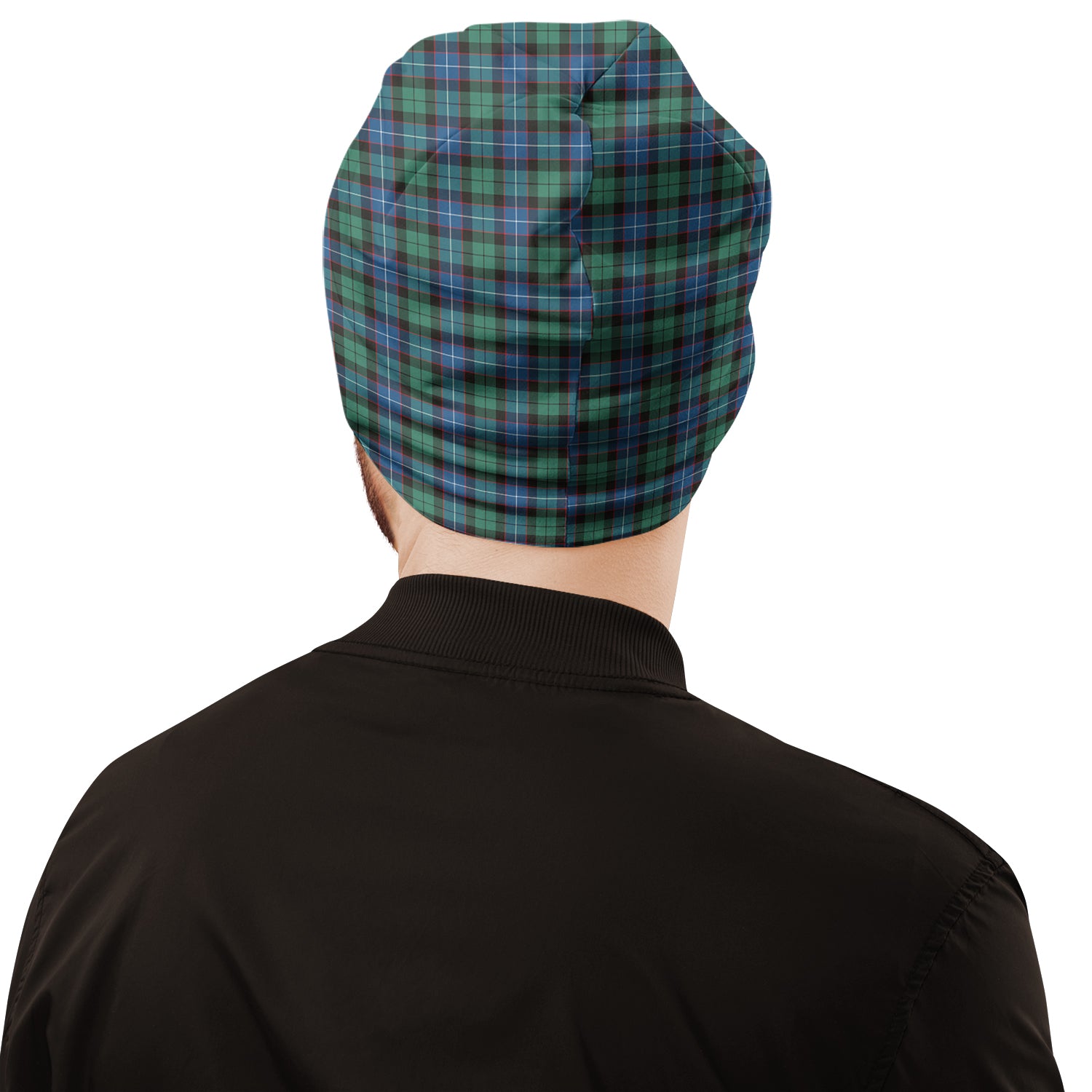 Hunter Ancient Tartan Beanies Hat with Family Crest - Tartan Vibes Clothing