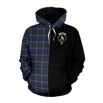 Hunter (Hunterston) Tartan Cotton Hoodie with Family Crest and Half Of Me Style