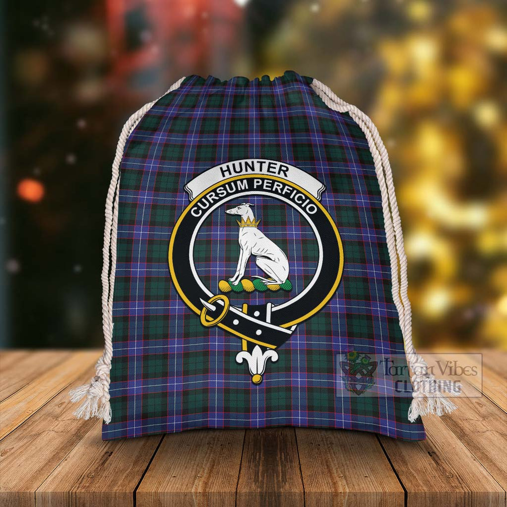 Tartan Vibes Clothing Hunter (Hunterston) Tartan Christmas Santa's Bag with Family Crest