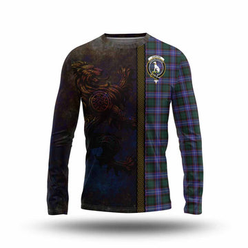 Hunter (Hunterston) Tartan Family Crest Long Sleeve T-Shirt Alba Gu Brath Be Brave Lion Ancient Style Unisex - Tartan Vibes Clothing