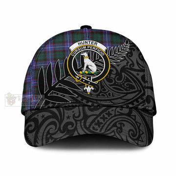 Hunter (Hunterston) Tartan Classic Cap with New Zealand Silver Fern Half Style