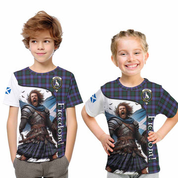 Hunter (Hunterston) Crest Tartan Kid T-Shirt Inspired by the Freedom of Scottish Warrior