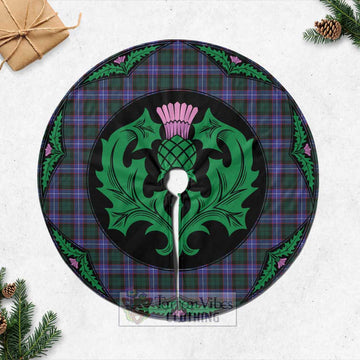 Hunter (Hunterston) Tartan Christmas Tree Skirt Scottish Thistle Style