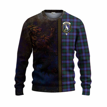 Hunter (Hunterston) Tartan Family Crest Knitted Sweater Alba Gu Brath Be Brave Lion Ancient Style Unisex - Tartan Vibes Clothing
