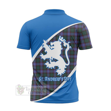 Hunter (Hunterston) Family Crest Tartan Zipper Polo Shirt Celebrate Saint Andrew's Day in Style