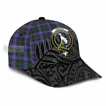 Hunter (Hunterston) Tartan Classic Cap with New Zealand Silver Fern Half Style