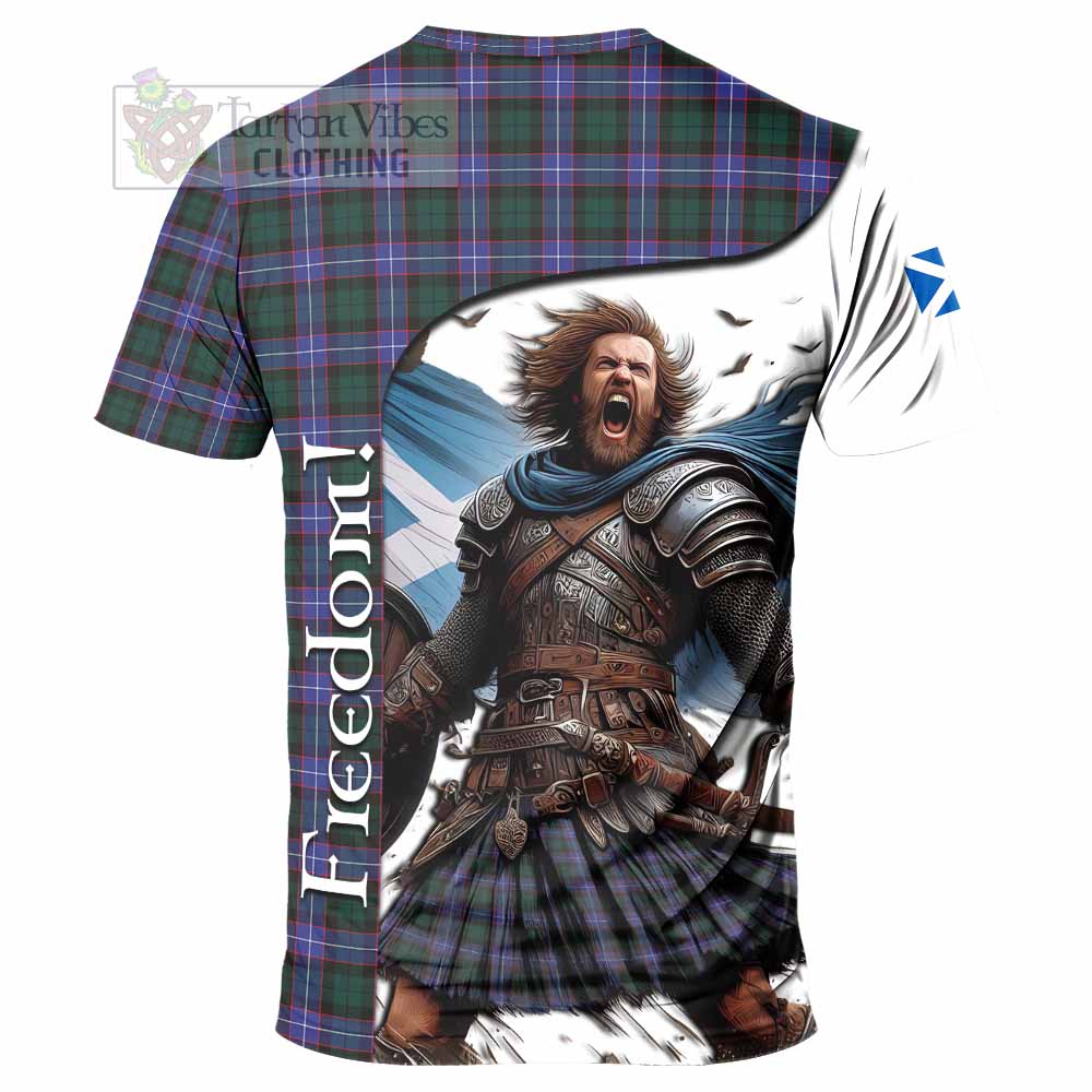 Hunter (Hunterston) Crest Tartan T-Shirt Inspired by the Freedom of Scottish Warrior