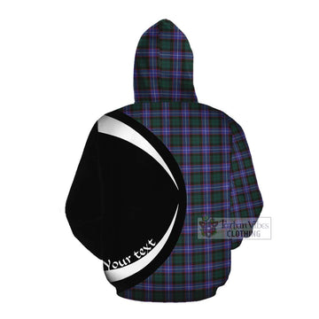 Hunter (Hunterston) Tartan Cotton Hoodie with Family Crest Circle Style