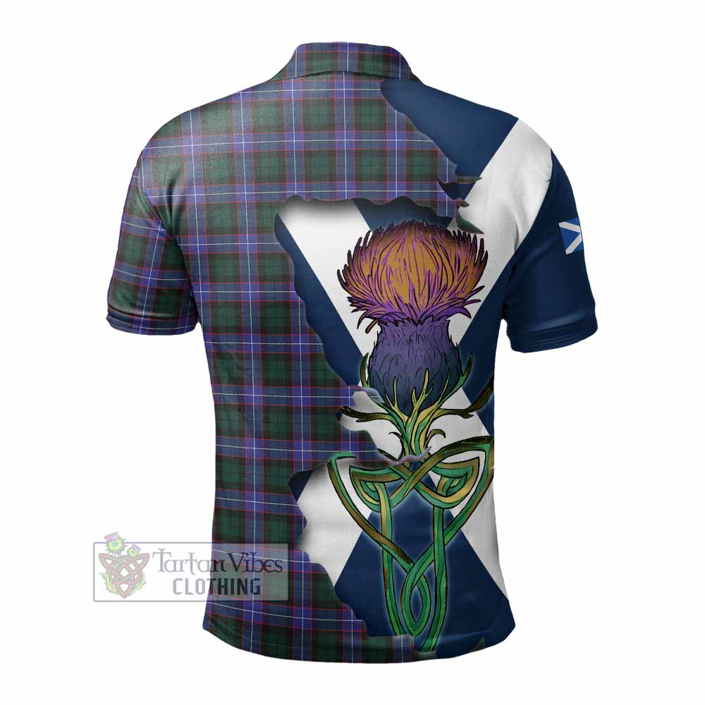 Hunter (Hunterston) Tartan Family Crest Polo Shirt Scottish Thistle Celtic Inspired - Tartan Vibes Clothing