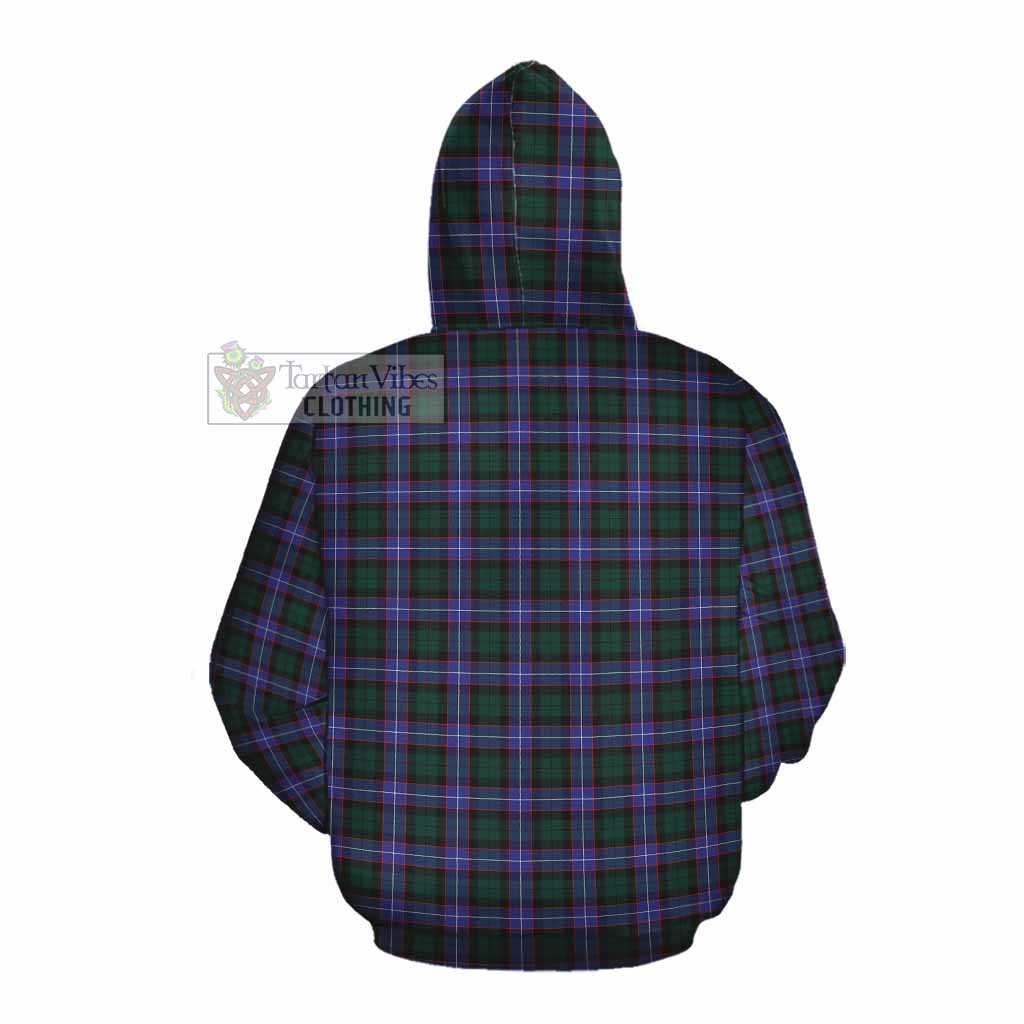 Tartan Vibes Clothing Hunter (Hunterston) Tartan Cotton Hoodie with Family Crest DNA In Me Style