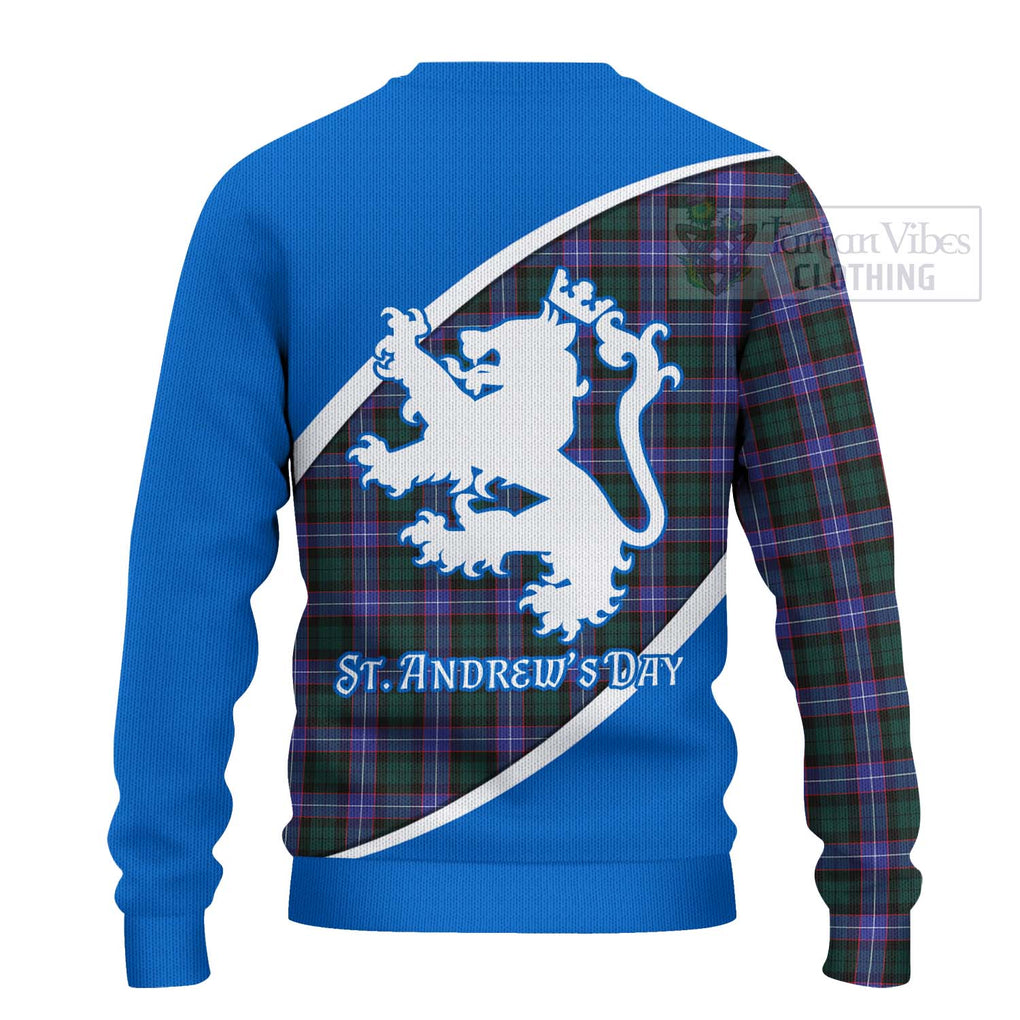 Tartan Vibes Clothing Hunter (Hunterston) Family Crest Tartan Knitted Sweater Celebrate Saint Andrew's Day in Style