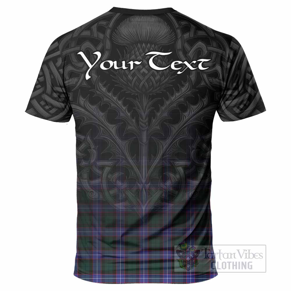 Tartan Vibes Clothing Hunter (Hunterston) Tartan T-Shirt with Family Crest Celtic Thistle Vibes