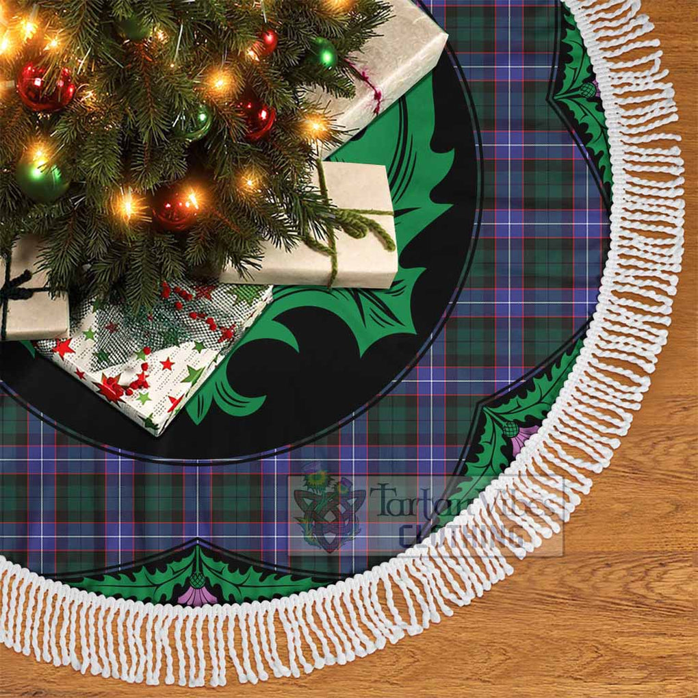 Tartan Vibes Clothing Hunter (Hunterston) Tartan Christmas Tree Skirt Scottish Thistle Style