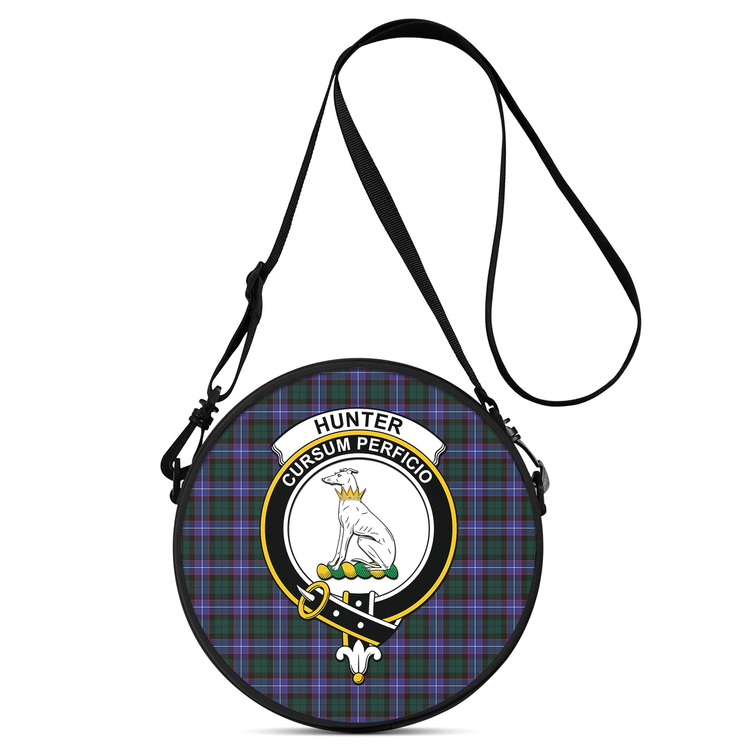 hunter-modern-tartan-round-satchel-bags-with-family-crest