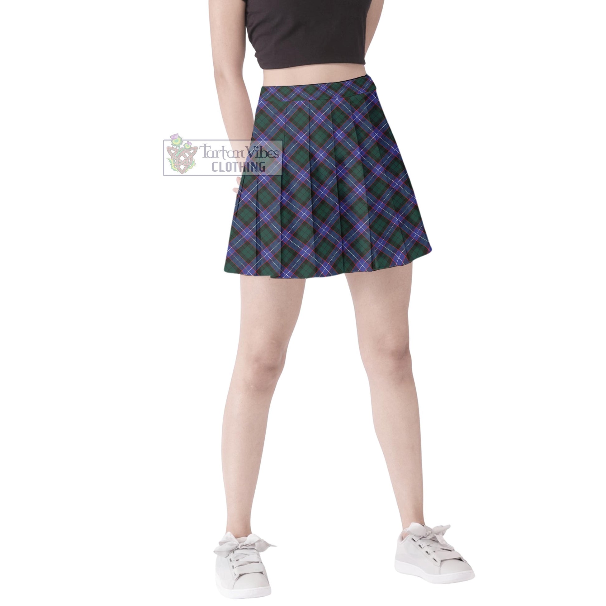 Tartan Vibes Clothing Hunter Modern Tartan Women's Plated Mini Skirt