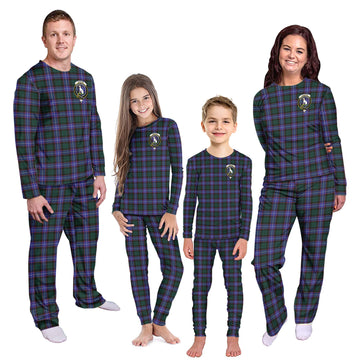 Hunter (Hunterston) Tartan Pajamas Family Set with Family Crest