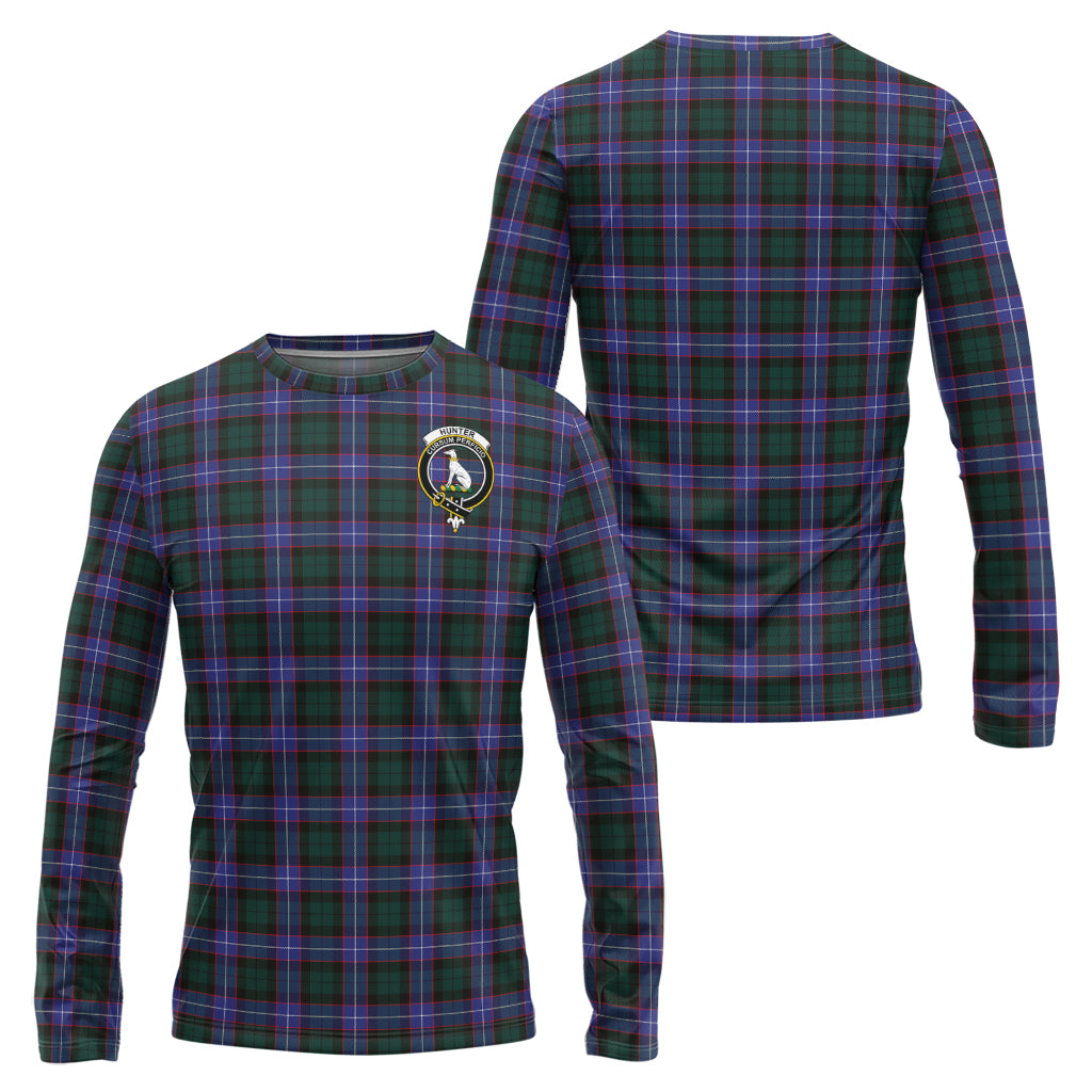 hunter-modern-tartan-long-sleeve-t-shirt-with-family-crest