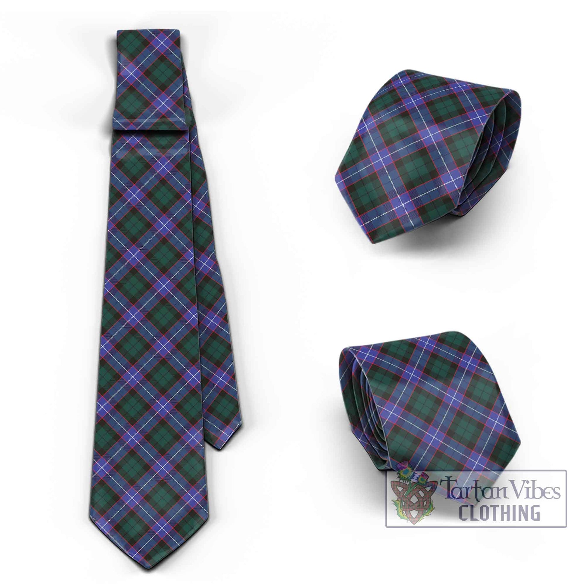 Tartan Vibes Clothing Hunter Modern Tartan Classic Necktie Cross Style