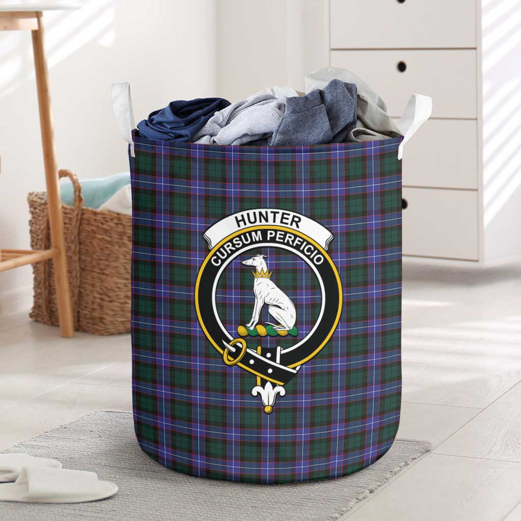 Hunter (Hunterston) Tartan Laundry Basket with Family Crest One Size - Tartanvibesclothing Shop