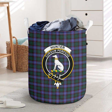 Hunter (Hunterston) Tartan Laundry Basket with Family Crest