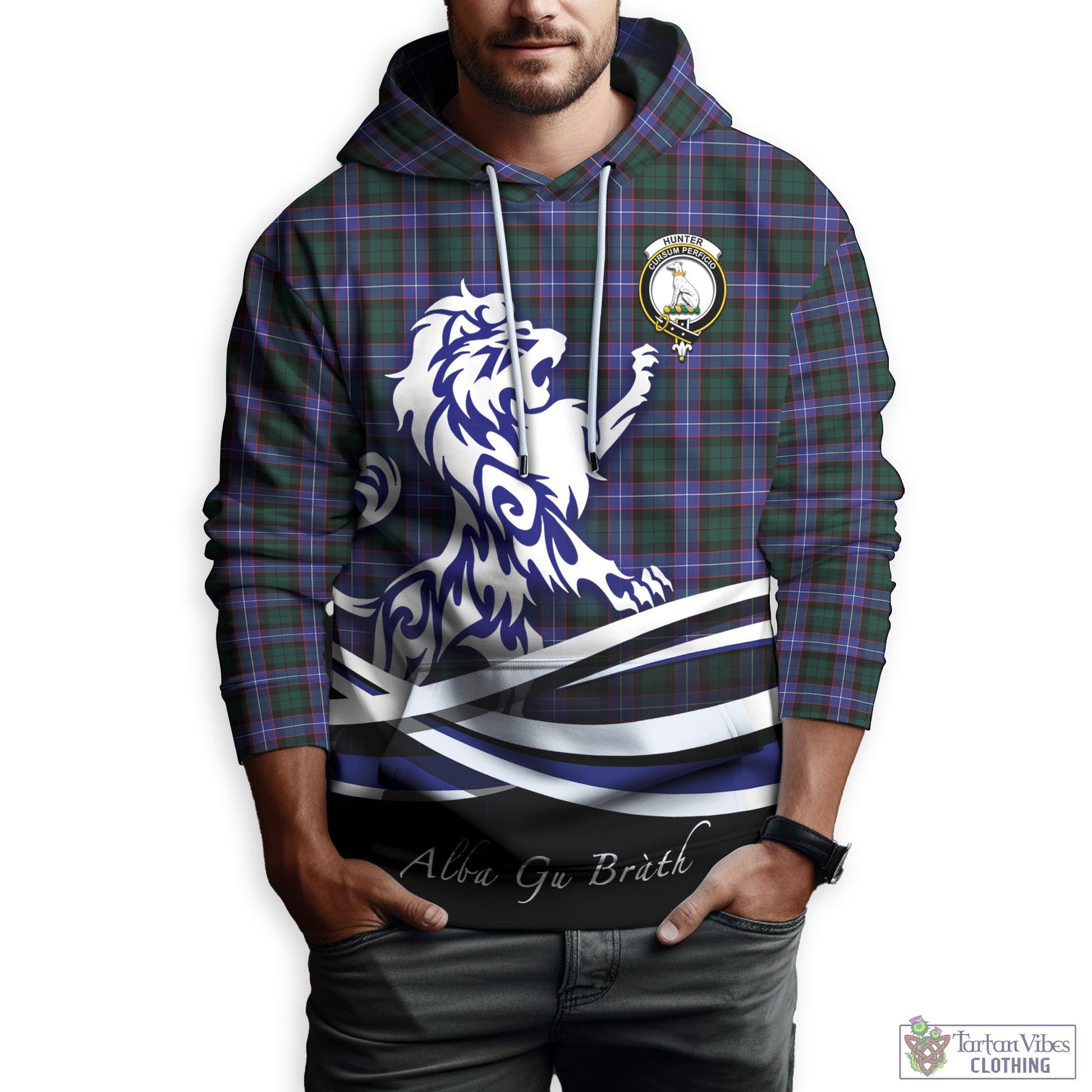 hunter-modern-tartan-hoodie-with-alba-gu-brath-regal-lion-emblem