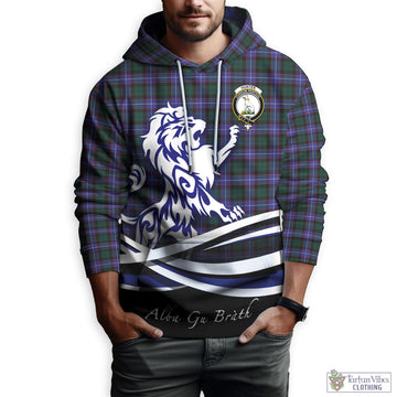 Hunter (Hunterston) Tartan Hoodie with Alba Gu Brath Regal Lion Emblem