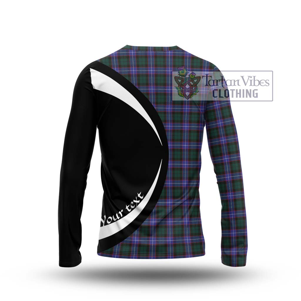 Hunter (Hunterston) Tartan Long Sleeve T-Shirt with Family Crest Circle Style - Tartan Vibes Clothing