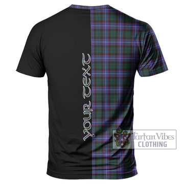 Hunter (Hunterston) Tartan T-Shirt with Family Crest and Half Of Me Style