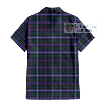 Hunter (Hunterston) Tartan Short Sleeve Button Shirt with Family Crest DNA In Me Style