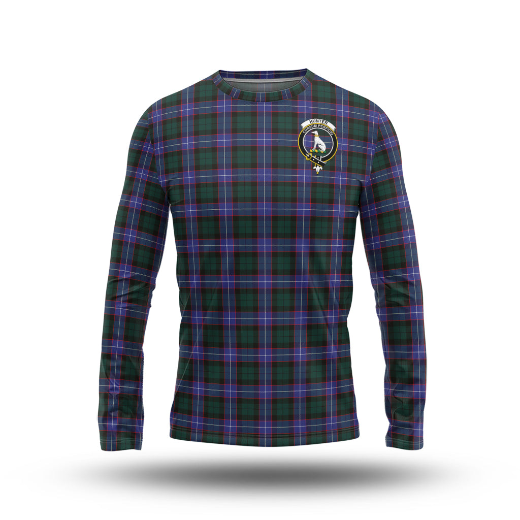 hunter-modern-tartan-long-sleeve-t-shirt-with-family-crest