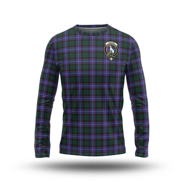 Hunter (Hunterston) Tartan Long Sleeve T-Shirt with Family Crest