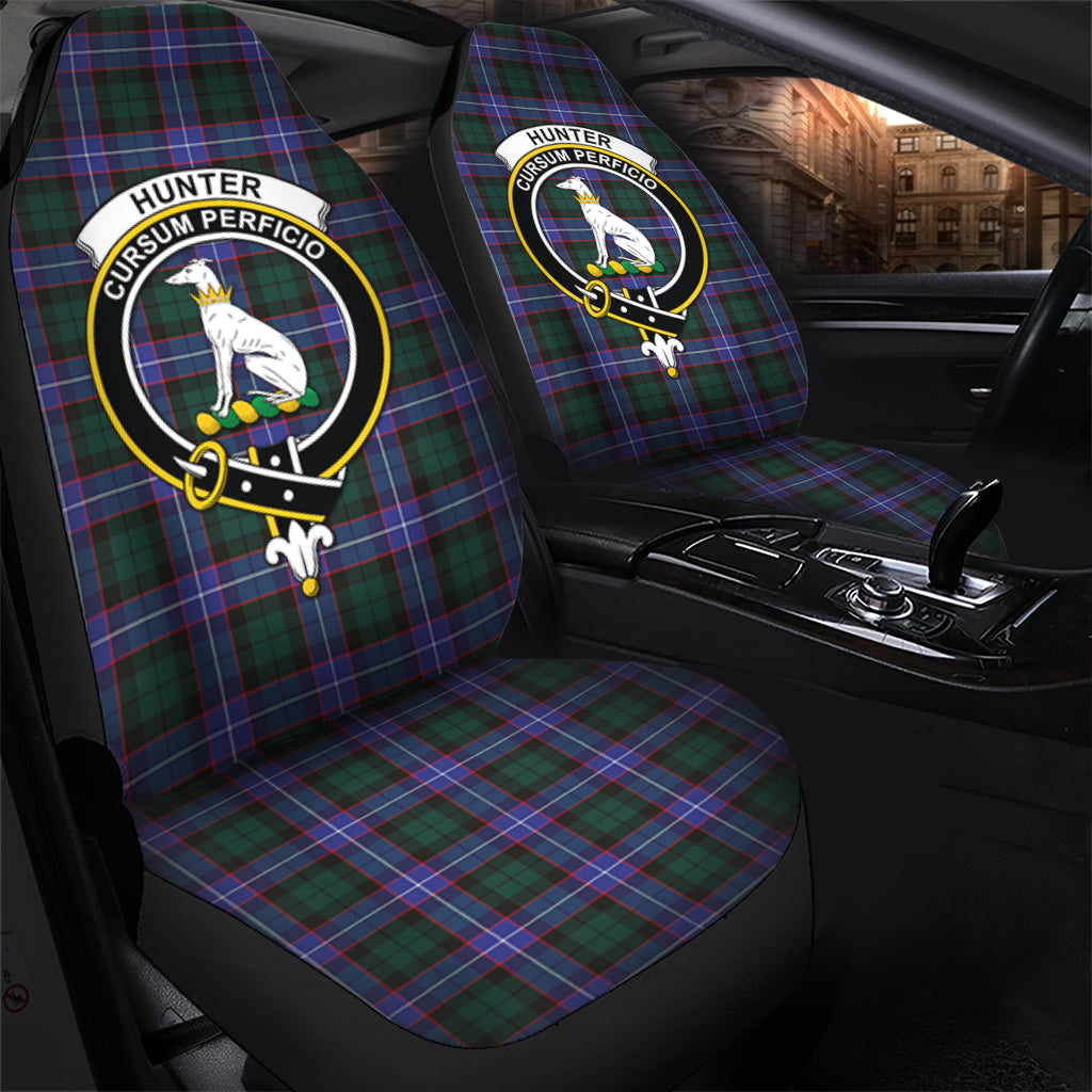 Hunter (Hunterston) Tartan Car Seat Cover with Family Crest - Tartan Vibes Clothing