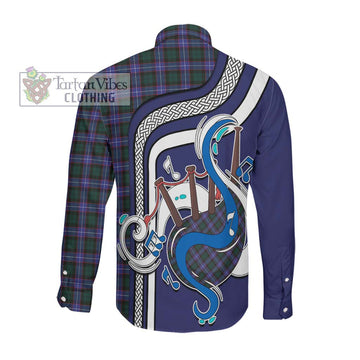 Hunter (Hunterston) Tartan Long Sleeve Button Shirt with Epic Bagpipe Style