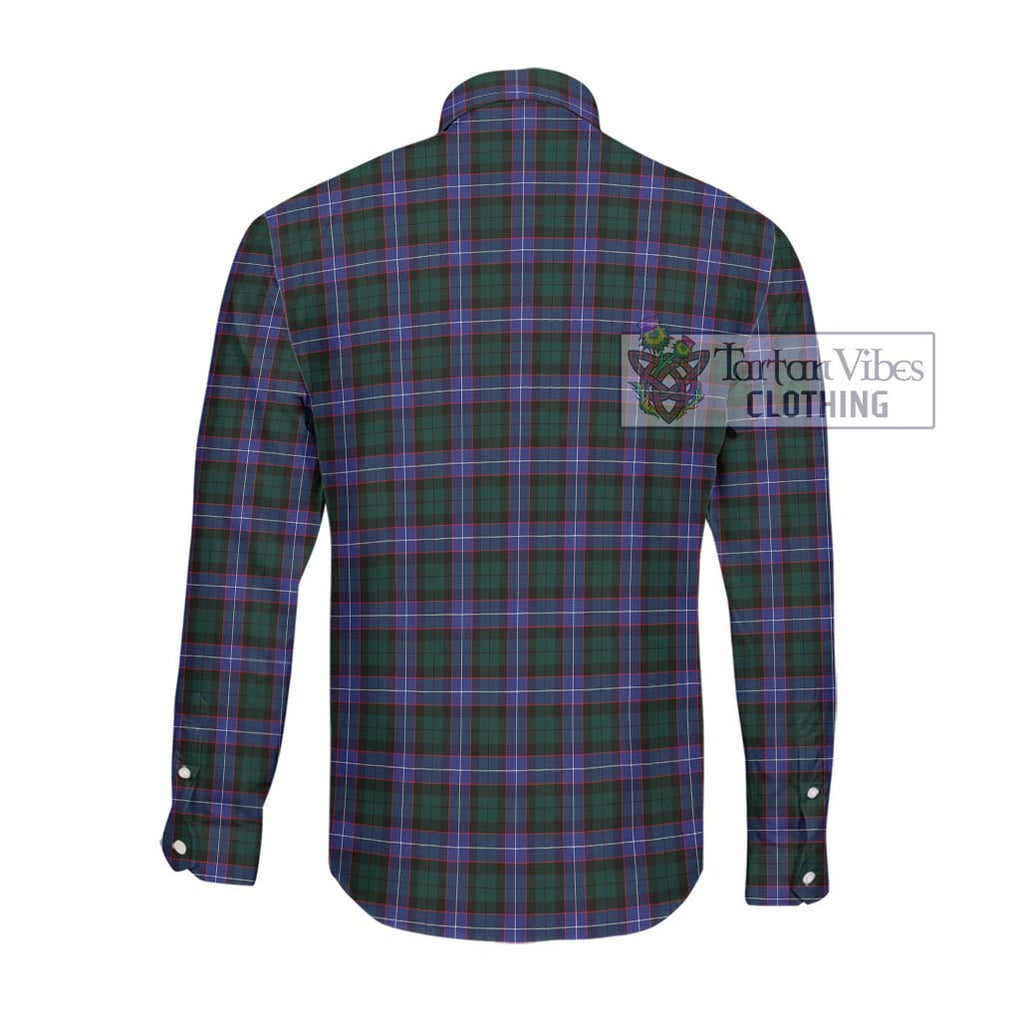 Hunter (Hunterston) Tartan Long Sleeve Button Shirt with Family Crest DNA In Me Style - Tartanvibesclothing Shop