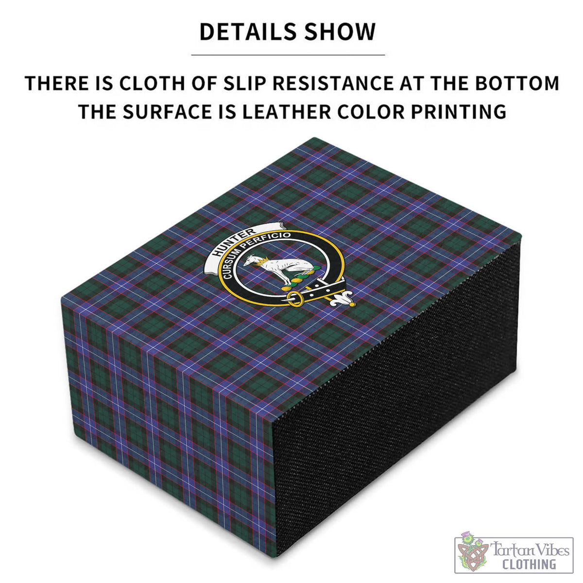 Hunter (Hunterston) Tartan Pen Holder with Family Crest - Tartan Vibes Clothing
