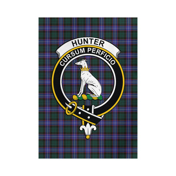 Hunter (Hunterston) Tartan Garden Flag with Family Crest - Tartan Vibes Clothing