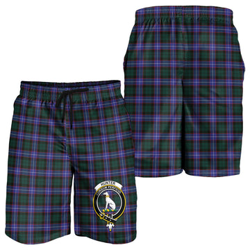 Hunter (Hunterston) Tartan Mens Shorts with Family Crest